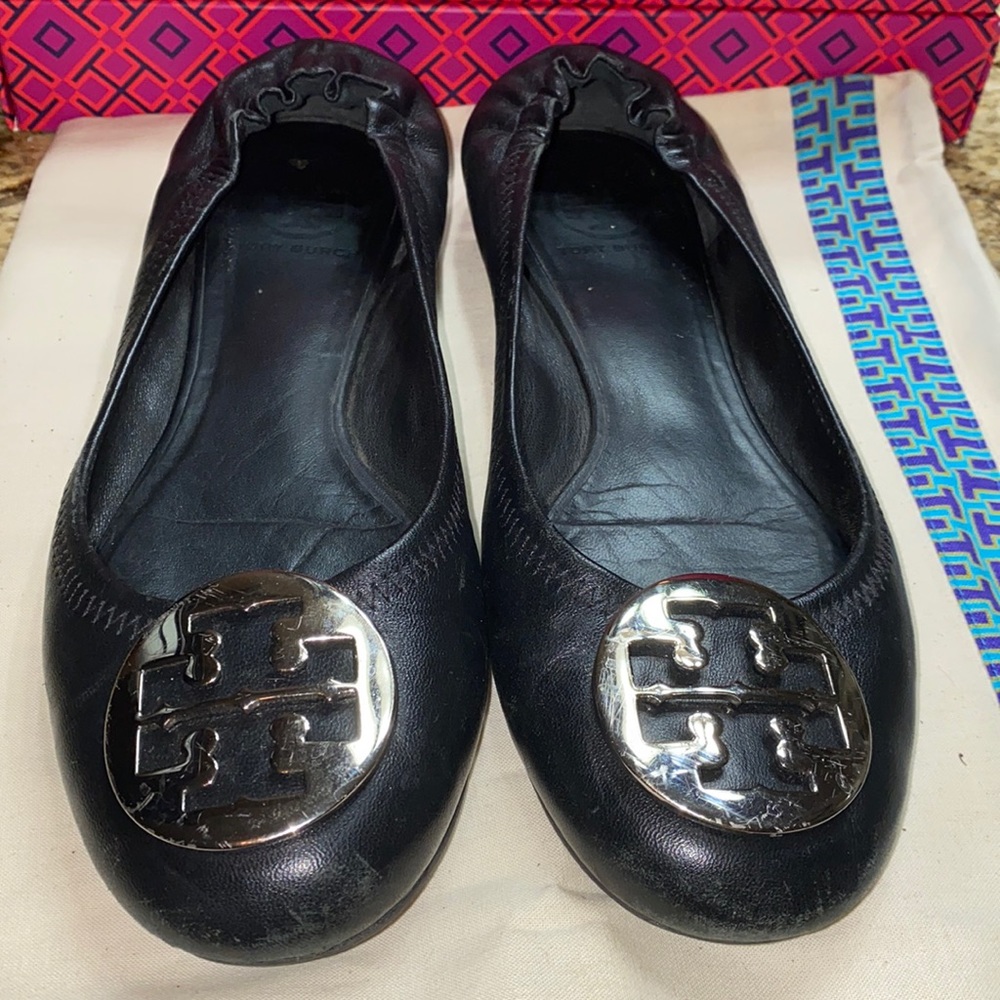 Tory Burch Black Flats Size 8